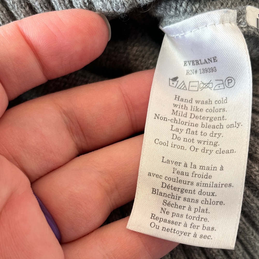Everlane Cashmere Gray Sweater size M - Picture 4 of 8
